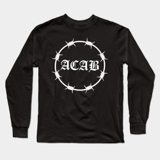 ACAB Barbed wire (white) Long Sleeve T-Shirt